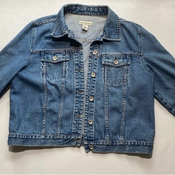 Crossroads Jackets & Blazers - Good Womens Crossroads Jean Denim Jacket Size L 100% Cotton